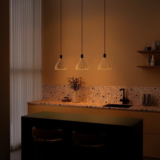 S-Curve Linear 3 Drop Chandelier - Image 3